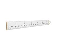 AMONIDA Toise de Croissance pour Enfants pour Mesurer la Taille de bébé, Règle en Toile élégante avec Extrémités en Bois, Suivi Précis de la Croissance pour la Maison, 200 X 20 Cm (#1)