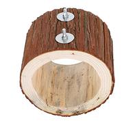 AMONIDA Trou d'arbre à Oiseaux, Jouet en Bois Naturel pour Petits Animaux, Cachette en Cèdre Sûre et Non Toxique, Diamètre 10CM