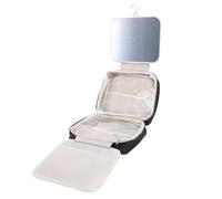 AMONIDA Trousse de Voyage Cosmétique avec Miroir et Doubles Fermetures | Tissu Oxford robuste, conception de crochet innovante, adapté à une utilisation en extérieur, grand espace de rangement