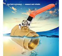 AMONIDA Vanne D'arrêt Durable en Laiton pour Eau, Pétrole, Gaz, Robinet à Tournant Sphérique fileté pour L'approvisionnement en Eau, 1 Pièce DN40 1-/2"BSP,6 MPa