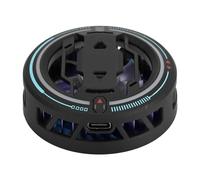 AMONIDA Ventilateur de Refroidissement Magnétique pour Téléphone Portable avec 3 Vitesses pour les Joueurs Mobiles et les Amateurs de Vidéo, Matériau ABS Durable, 1 unité (BLACK)