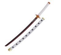 AMONT - Réplique de Katana Japonais en Bambou - Modèle Rengoku Kyoujurou en Bois - Série Demon Slayer - 105 Cm