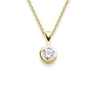 Amoonic Collier Femme Or (Argent 925 plaqué Or) Pendentif Solitaire Zircon | Idée Cadeau Femmes Copine Fille Maman Petite Amie Anniversaire Amour | Bijoux Femme