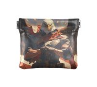 Amooorous 4th of July Independence Day White Warrior Bird Petit porte-monnaie en cuir imperméable pour homme femme voyage, Oiseau guerrier blanc du 4 juillet, 1 size