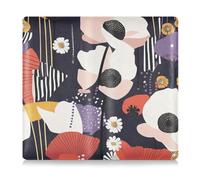 Amooorous Art abstrait Illustrations Fleurs Cuir Immatriculation et Assurance Voiture Porte-Carte Parfait pour Cartes, Document Essentiel de Conduire Permis de Conduire, Art abstrait illustrations