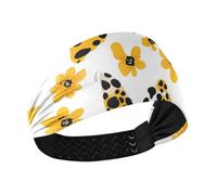 Amooorous Bandeau élastique pour femme - Motif léopard et feuilles - Anti-transpiration - Pour le lavage du visage - Gym Athletic Sports Banda para el cabello