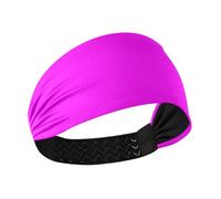 Amooorous Bandeau extensible pour lavage du visage - Magenta fuchsia - Couleur unie - Violet uni - Pour laver le visage - Cyclisme - Volley-ball - Cintillos de pelo para mujeres