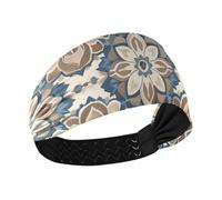 Amooorous Bandeau respirant floral bohème bandeau extensible pour basket-ball lavage visage basket-ball banda para la cabeza