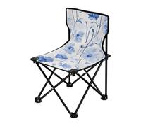Amooorous Beauty Spring Chaise de camping ultra légère avec sac de transport pour concert à l'extérieur Motif marguerites bleues