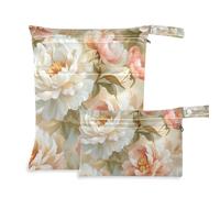 Amooorous Beauty Spring Flowers Lot de 2 sacs lavables pour la natation avec poignées pour le bain, la piscine