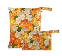 Amooorous Beauty Spring Flowers Syringa Lot de 2 sacs à langer réutilisables avec poignées pour le bain, les couches de bébé