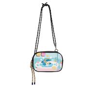 Amooorous Cartoon Cute Dolphin Bath Blue Womens Purses Crossbody Mens Beauty with Credit Card Slots Women Shoulder Handbags Go shopping cartera para mujer