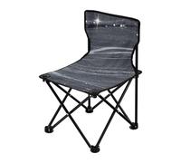 Amooorous Chaise de camping pliante légère imitation marbre gris à paillettes pour adultes, sac de transport inclus pour l'extérieur