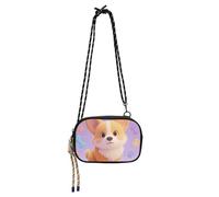 Amooorous Chibi Animal Dog West Sac à bandoulière tendance pour femme avec sangle réglable sur l'épaule Sac à main Take a walk bolso para mujer