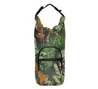 Amooorous Clown aux cheveux verts avec un grand sourire et deux mains tenant le doigt d'honneur pour bouteille d'eau, sac de transport isotherme pour bouteille d'eau, sac de transport pour randonnée,