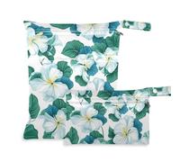 Amooorous Dominica Bois Caraibe Beauty Flower and White Lot de 2 sacs de voyage imperméables pour bébés avec poignées pour la gym, le yoga