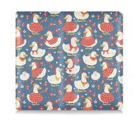 Amooorous Étui portefeuille en cuir synthétique pour voiture, camion, moto, remorque ou bateau Motif canard Blanc/bleu marine, Dessin animé blanc mignon canard bleu marine, 1 size