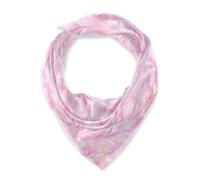 Amooorous Foulard carré en soie avec feuilles roses de rêve pour cheveux indiens pour l'hiver