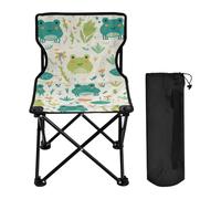 Amooorous Fresh Spring Chaise de camping pliable ultra légère avec sac de transport inclus Motif grenouilles Vert