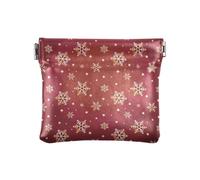 Amooorous Golden Christmas Snowflake Porte-monnaie en cuir PU pour femme Porte-monnaie Fantaisie pour cartes et clés Organisateurs de voyage pour homme femme, Flocon de neige de Noël, 1 size