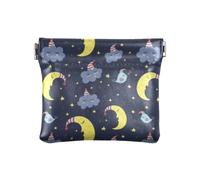 Amooorous Good Night Porte-monnaie en cuir avec fermoir pour femme et garçon Noir, Good Night Noir, 1 size