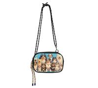 Amooorous Happy Cute Dogs Sac à bandoulière pour homme tendance avec sangle réglable Sac de poitrine décontracté pour téléphone Have a meal bolso manos libres para mujer