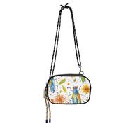Amooorous Illustration vectorielle insecte coloré sac à main pour femmes sac à main bandoulière pour femmes confort avec fentes pour cartes de crédit sac à main pour téléphone portable Take a walk