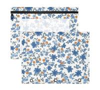 Amooorous Lot de 2 boîtes à crayons transparentes à 3 trous pour papier A4 Lettre Teacher Class Blue Crush