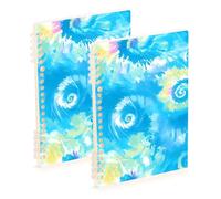 Amooorous Lot de 2 cahiers à spirales robustes de format A5, 21,1 x 14,5 cm, 60 feuilles larges pour les voyages et l'écriture