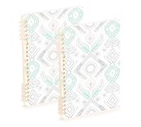 Amooorous Lot de 2 cahiers à spirales simples pastel de format A5 de 21,1 x 14,5 cm, résistants à l'usure, lignés pour l'université, 60 feuilles pour planificateur et entreprise