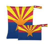 Amooorous Lot de 2 sacs à langer avec poignées pour le yoga et la gym Motif drapeau de l'Arizona Bleu Rouge