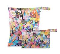 Amooorous Lot de 2 sacs de bain imperméables pour bébé avec poignées pour le yoga, le bain