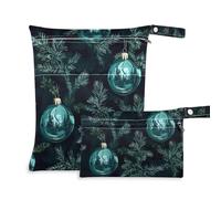 Amooorous Lot de 2 sacs de bain noirs et verts avec poignées pour maillot de bain avec poignées pour yoga, garderie