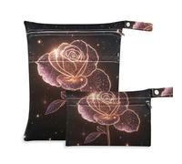 Amooorous Lot de 2 sacs étanches à fermeture éclair pour tire-lait avec poignées pour les couches de bébé, la salle de sport