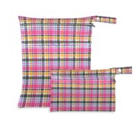 Amooorous Lot de 2 sacs étanches carrés colorés pour bébés avec poignées pour salle de sport, piscine