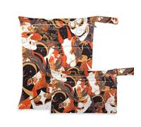 Amooorous Lot de 2 sacs étanches pour tire-lait japonais - Avec poignées pour couches de bébé - Pour le yoga, Masques japonais Horreur, 1 size, Décontracté.