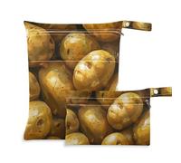 Amooorous Lot de 2 sacs étanches réutilisables pour les bébés avec poignées pour le bain, le yoga