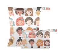 Amooorous Lot de 2 sacs lavables pour bébé avec poignées pour le yoga, le bain