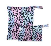 Amooorous Lot de 2 sacs réutilisables à imprimé léopard pour maillot de bain avec poignées pour le bain, la piscine