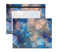 Amooorous Lot de 2 trousses à crayons avec fermeture éclair - Perforatrice à 3 trous pour classeur à 3 anneaux - Fournitures de salle de classe - Papillon bleu psychédélique