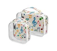 Amooorous Lot de 2 trousses de toilette transparentes décoratives beiges pour homme - Approuvées par la TSA - Pour femme - Conforme aux normes de l'aéroport et des compagnies aériennes, Silhouette de