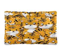 Amooorous Matelas lavable pour animaux de compagnie Motif tigres de dessins animés mignons Tapis antidérapant doux et confortable pour chiens de moyen/grande taille 91,4 x 61 cm