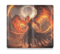 Amooorous Orange Cool Flame Phoenix Toursuit Cuir Toursuit Voiture Immatriculation et Assurance Card Holder Essential Wallet Case for Cards, Essential Document Driver License
