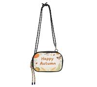 Amooorous Pastel Happy Autumn Cute Crossbody Bags Men Comfort with Credit Card Slots Small Black Purses Walk the Dog Bolsos economicos para dama