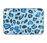 Amooorous Peau d'animal léopard bleu noir été chien refroidissement couverture auto-rafraîchissante pour chiens pour chats extérieur non électrique Mantas frías para Perros M