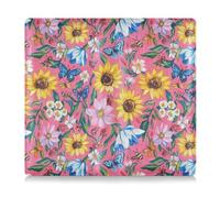 Amooorous Peinture à l'huile avec fleurs roses en cuir PU pour carte d'immatriculation et carte d'assurance, étui portefeuille de voiture essentiel pour documents, cartes, permis, Peinture à l'huile
