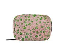 Amooorous Peinture à l'huile avec fleurs vertes - Sac à médicaments avec compartiments amovibles - Pilulier portable 7 jours pour sac à main