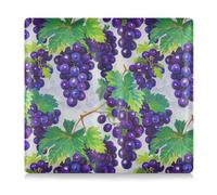 Amooorous Peinture à l'huile avec raisins violets en cuir de qualité supérieure pour carte d'immatriculation et carte d'assurance, étui portefeuille essentiel pour documents, cartes, permis