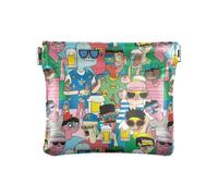 Amooorous Petit porte-monnaie en cuir coloré Strange Friends pour femme et fille, Amis étranges colorés, 1 size