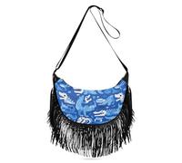 Amooorous Petit sac à main à bandoulière pour femme avec bandoulière réglable et neutre en forme de crocodile bleu avec (prop2)